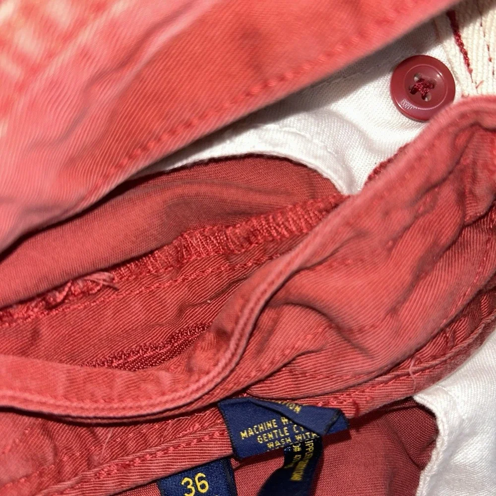 Polo Ralph Lauren Shorts Mens 36 Salmon Pink Chino Relaxed Preppy Beach Casual